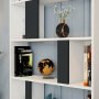 HANAH HOME Polica za knjige Lima White Anthracite - slika 3