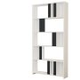 HANAH HOME Polica za knjige Lima White Anthracite - slika 4