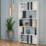 HANAH HOME Polica za knjige Lima White Anthracite - slika 1