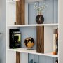 HANAH HOME Polica za knjige Lima White Walnut - slika 3