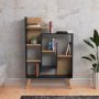 HANAH HOME Polica za knjige New Sally Anthracite Oak - slika 2