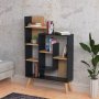 HANAH HOME Polica za knjige New Sally Anthracite Oak - slika 1