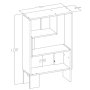 HANAH HOME Polica za knjige Keevy Anthracite Oak - slika 5