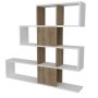 HANAH HOME Polica za knjige Karlin White Walnut - slika 4