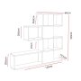 HANAH HOME Polica za knjige Karlin White Walnut - slika 5