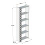 HANAH HOME Polica za knjige City Walnut Chalcedony - slika 4