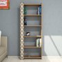 HANAH HOME Polica za knjige City Walnut Cream - slika 2