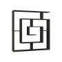 HANAH HOME Polica za knjige Maze Anthracite - slika 3