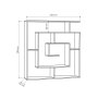 HANAH HOME Polica za knjige Maze Anthracite - slika 4