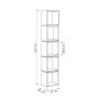 HANAH HOME Polica za knjige Multi Oak White - slika 3