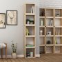 HANAH HOME Polica za knjige Multi Oak White - slika 1