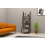 HANAH HOME Polica za knjige Passi Walnut Black - slika 1