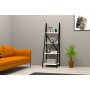 HANAH HOME Polica za knjige Passi White Black - slika 1