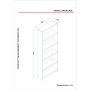 HANAH HOME Polica za knjige Cansu G White - slika 4