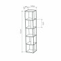 HANAH HOME Polica za knjige Piano White - slika 3