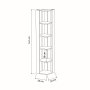 HANAH HOME Polica za knjige Nati White - slika 4
