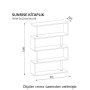HANAH HOME Polica za knjige Sunrise White - slika 3
