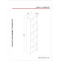 HANAH HOME Polica za knjige Cansu D White - slika 4
