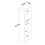 HANAH HOME Polica za knjige HC111 2638 - slika 4