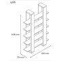 HANAH HOME Polica za knjige Ada Walnut - slika 4