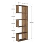 HANAH HOME Polica za knjige Nebu Sapphire Oak - slika 3