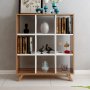 HANAH HOME Polica za knjige Cansu Walnut White - slika 3