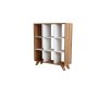 HANAH HOME Polica za knjige Cansu Walnut White - slika 5