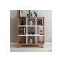 HANAH HOME Polica za knjige Cansu Walnut White - slika 1
