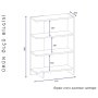 HANAH HOME Polica za knjige Trilion White - slika 3
