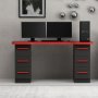 HANAH HOME Gejming sto Phoenix 3 Black Red - slika 5