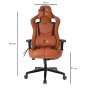 HANAH HOME Gejming stolica Zio Venom Brown - slika 2