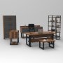 HANAH HOME Set kancelarijskog nameštaja Mn12 Ba - slika 3