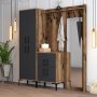 HANAH HOME Cipelarnik sa čivilukom Berlin ABC Walnut Anthracite - slika 2