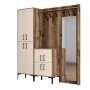 HANAH HOME Cipelarnik sa čivilukom Berlin ABC Walnut Cream - slika 5