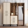 HANAH HOME Cipelarnik sa čivilukom Berlin ABC Walnut Cream - slika 1