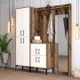 HANAH HOME Cipelarnik sa čivilukom Berlin ABC Walnut White - slika 2