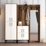 HANAH HOME Cipelarnik sa čivilukom Berlin ABC Walnut White - slika 1