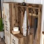 HANAH HOME Cipelarnik sa čivilukom Berlin ABC Walnut White Marble - slika 4