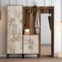 HANAH HOME Cipelarnik sa čivilukom Berlin ABC Walnut White Marble - slika 1