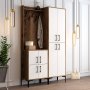 HANAH HOME Cipelarnik sa čivilukom Berlin BA Walnut White - slika 2