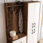 HANAH HOME Cipelarnik sa čivilukom Berlin BA Walnut White - slika 4