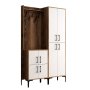 HANAH HOME Cipelarnik sa čivilukom Berlin BA Walnut White - slika 5