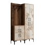 HANAH HOME Cipelarnik sa čivilukom Berlin BA Walnut White Marble - slika 5