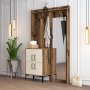 HANAH HOME Cipelarnik sa čivilukom Berlin BC Walnut Cream - slika 2