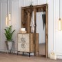 HANAH HOME Cipelarnik sa čivilukom Berlin BC Walnut White Marble - slika 2