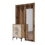 HANAH HOME Cipelarnik sa čivilukom Berlin BC Walnut White Marble - slika 5
