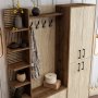 HANAH HOME Cipelarnik sa čivilukom Viyana Da Walnut Travertine - slika 4
