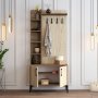 HANAH HOME Cipelarnik sa čivilukom Viyana D Walnut Travertine - slika 2