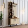 HANAH HOME Cipelarnik sa čivilukom Viyana D Walnut Travertine - slika 3