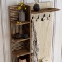 HANAH HOME Cipelarnik sa čivilukom Viyana D Walnut Travertine - slika 4